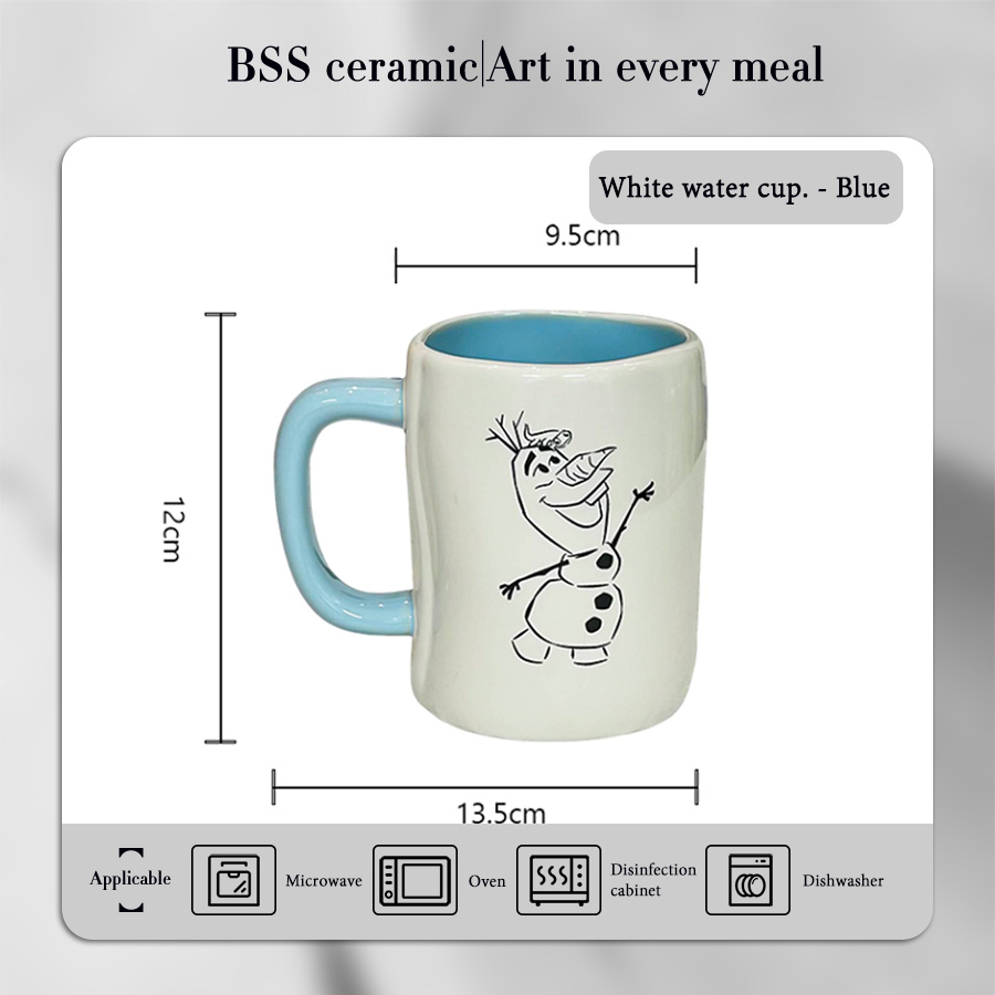 英文白色水杯-蓝 product image