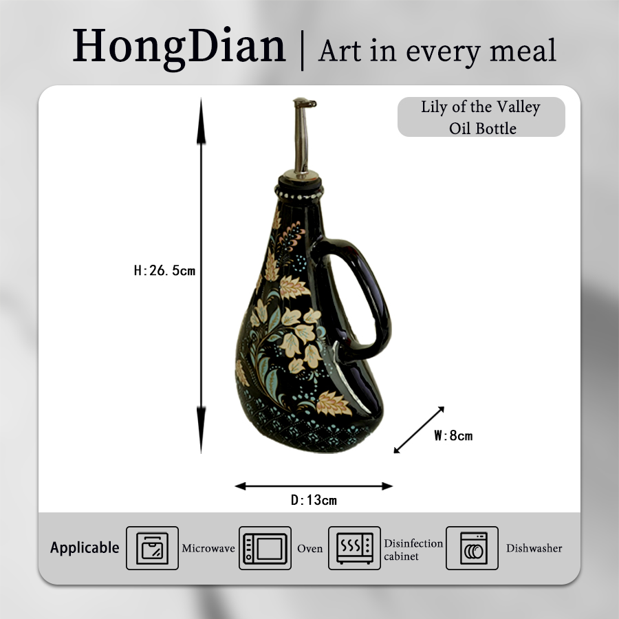 蓝色蒲公英猪油罐带勺(删档) product image